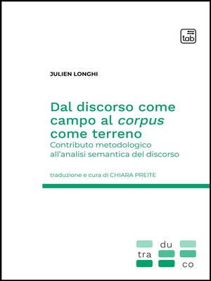 cover image of Dal discorso come campo al corpus come terreno